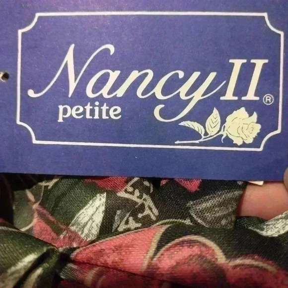 Vintage Nancy II Petite women's 18P floral blazer shoulder pads lightweight - Picture 6 of 8